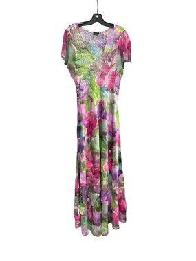 Komarov Flutter Sleeve Midi Dress - Vivid Flora